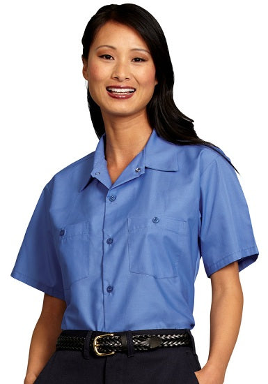 Unisex Basic Work Shirt Petrol Blue