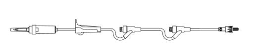 Amsino International, Inc. Primary Sets - General Primary IV Set with MicroClave Clear Needle-Free Y-Site, 60 Drops / mL, 100" - MRSA60-100