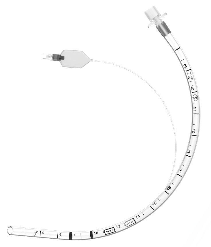 Flexicare Uncuffed Endotracheal Tubes - Uncuffed Endotracheal Tube, Oral, Preformed, 5.5mm - 038-962-055U