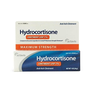 Actavis Hydrocortisone Ointment 1% - Hydrocortisone 1% Ointment, 1 oz. Tube - 00472-0345-56