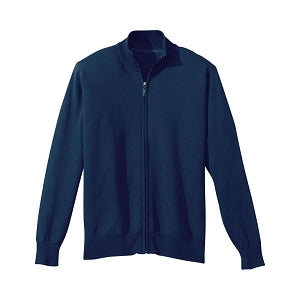 Edwards Garment Co Ladies Zipper Cardigan Sweater - Women's Full-Zip Fine Gauge Cardigan Sweater, Navy, Size M - 064 007 M