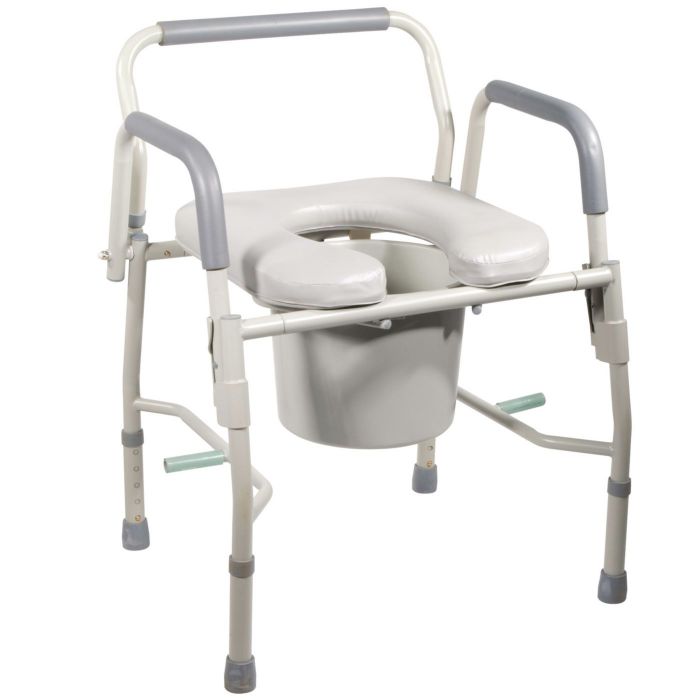 Drive Deluxe Steel Drop Arm Commode