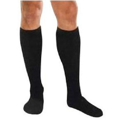 Therafirm Core-Spun Compression Socks Calf-High Closed Toe, 30 to 40 mmHg, Small, Black