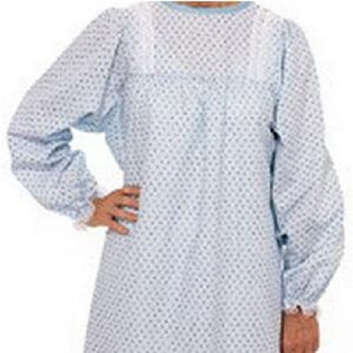 Patient Gown Garden Print Long Sleeve 