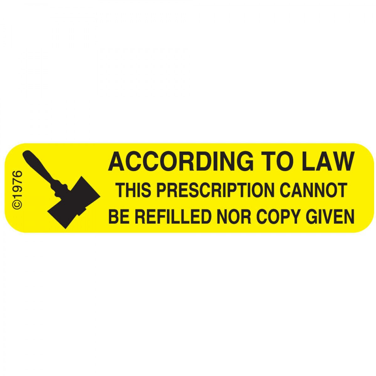Communication Label (Paper, Permanent) No Refill Or Copy 1 9/16