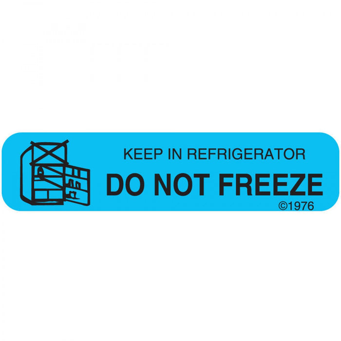 Label Paper Permanent Dont Freeze Keep 1 9/16" X 3/8" Blue 500 Per Roll, 2 Rolls Per Box