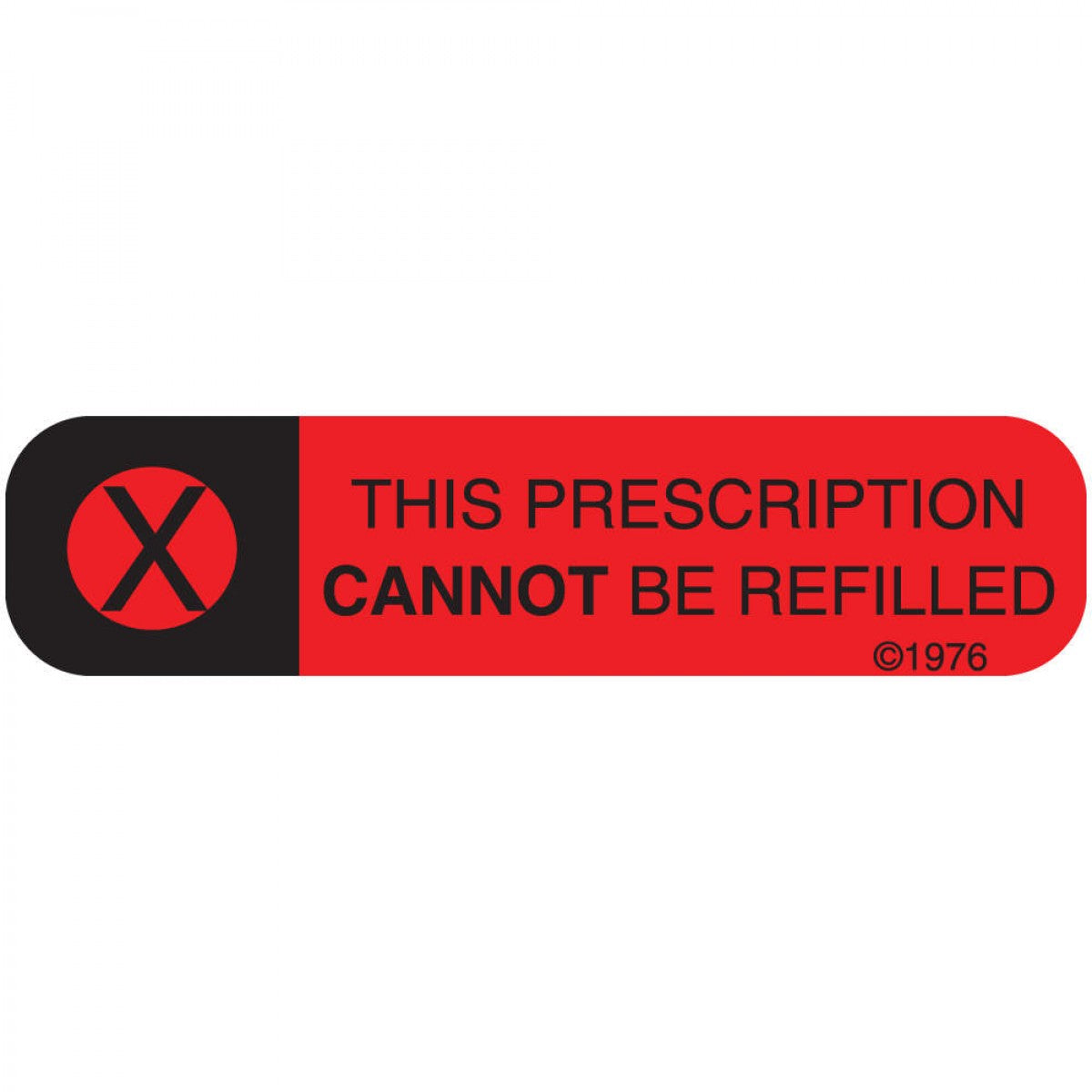 Communication Label (Paper, Permanent) Prescription Cant 1 9/16