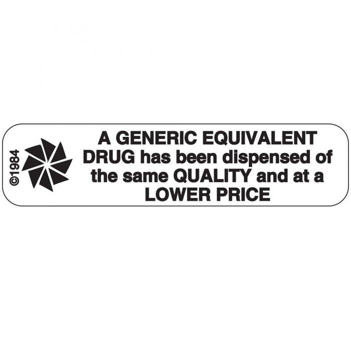 Label Paper Permanent Generic Equivanent 1 9/16" X 3/8" White 500 Per Roll, 2 Rolls Per Box