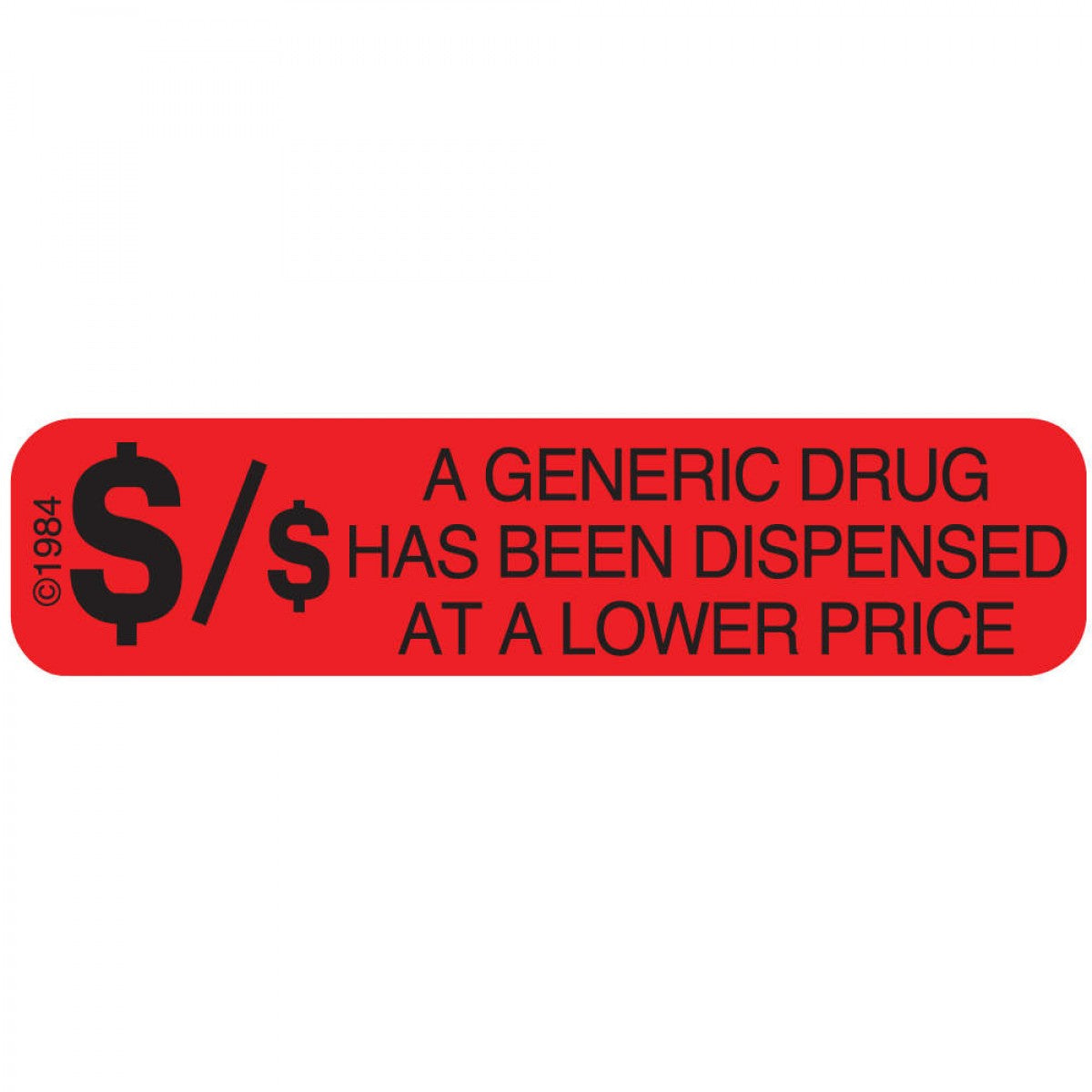 Communication Label (Paper, Permanent) Generic Prescript 1 9/16