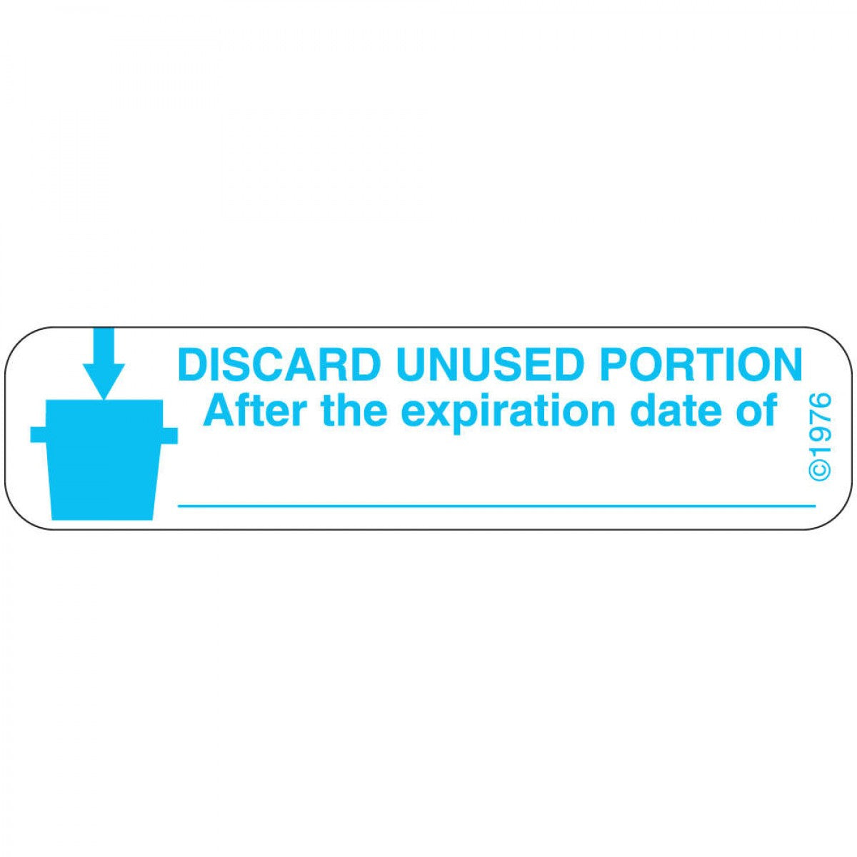 Communication Label (Paper, Permanent) Discard Unused 1 9/16