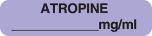 Communication Label (Paper, Permanent) Atropine ___Mg/Ml 1 9/16