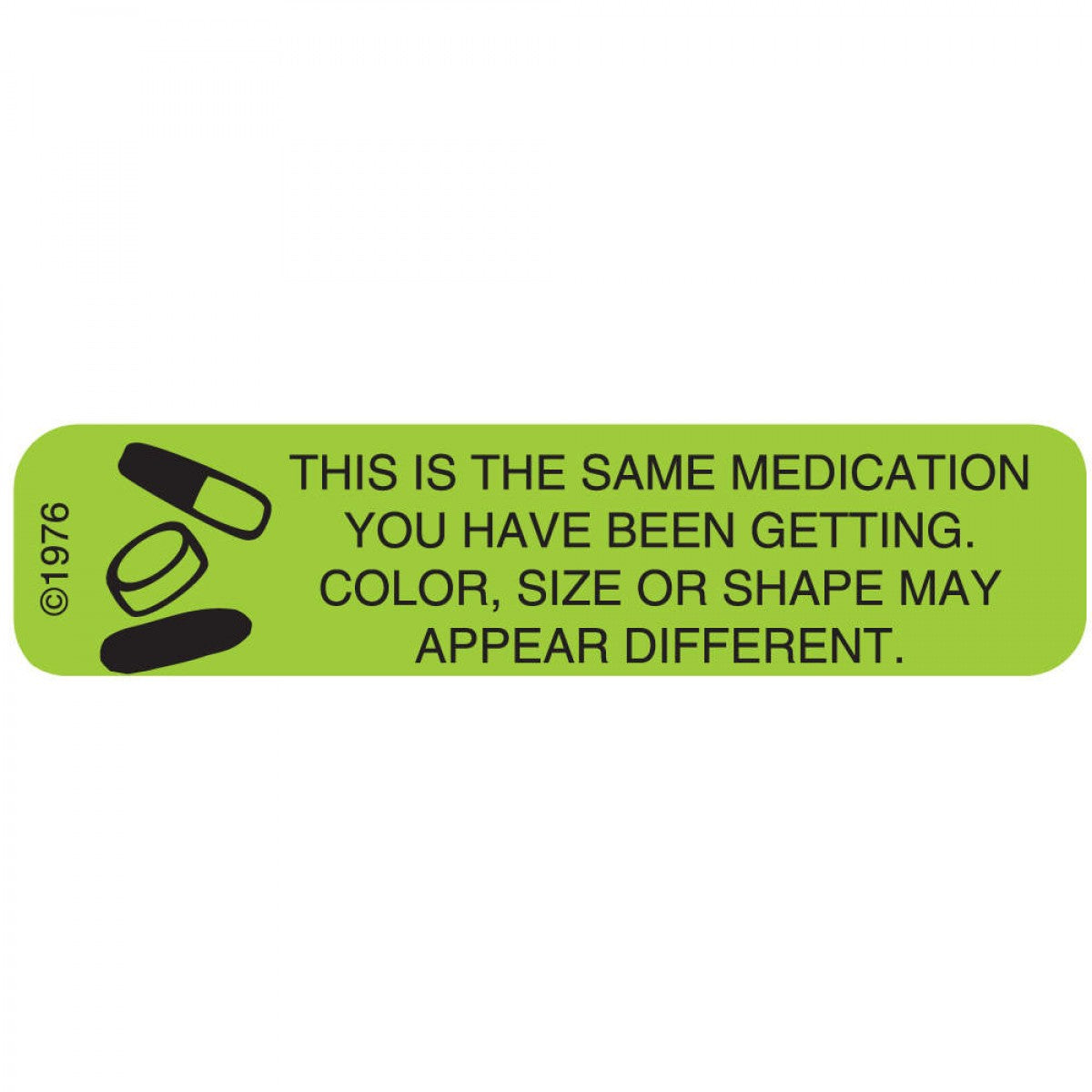 Communication Label (Paper, Permanent) Color Size Shape 1 9/16