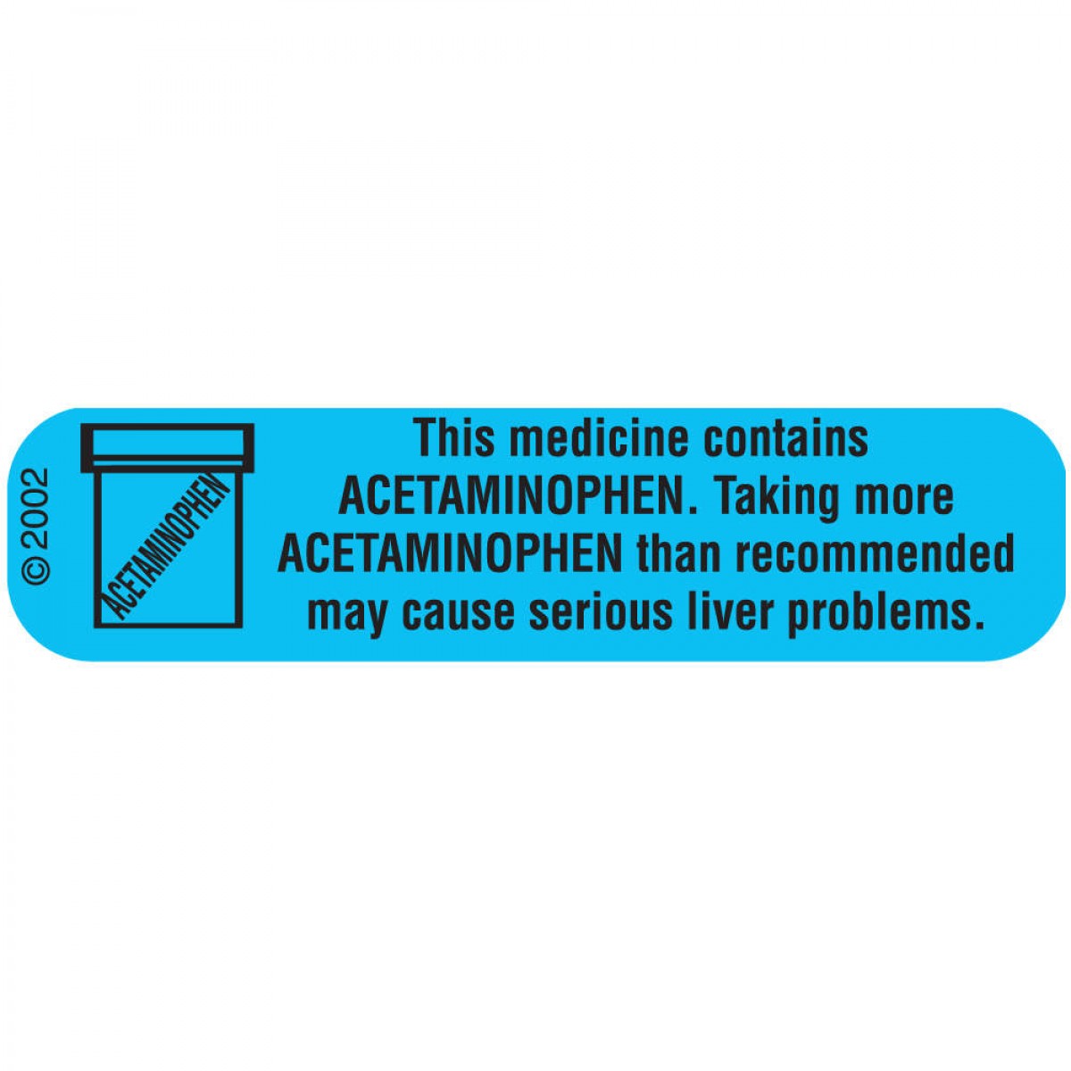 Communication Label (Paper, Permanent) Medication Contains 1 9/16