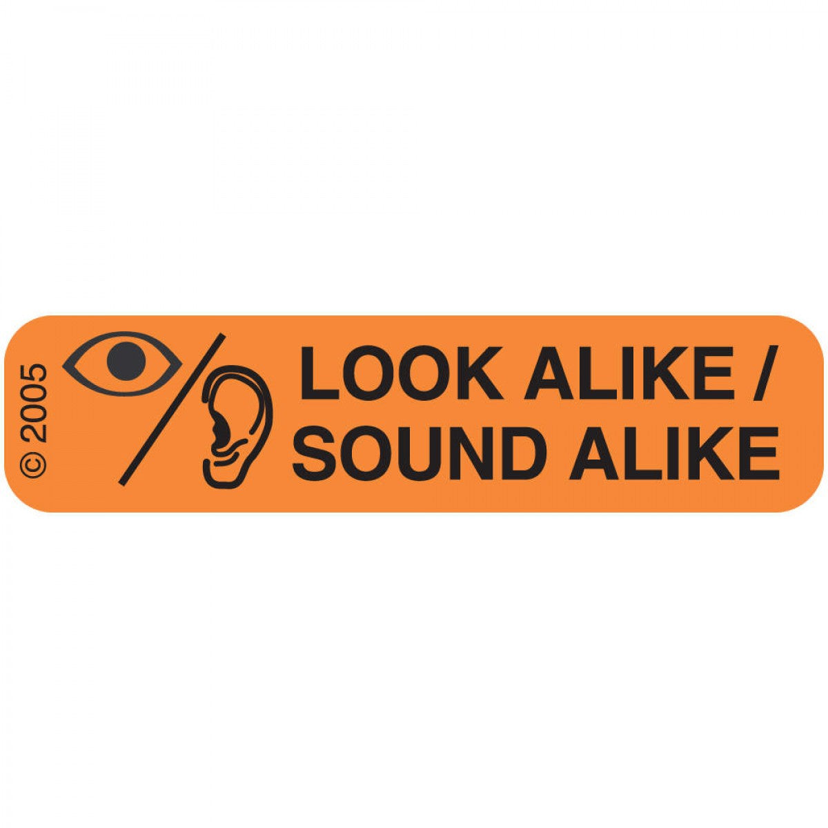 Communication Label (Paper, Permanent) Look Alike Sound 1 9/16