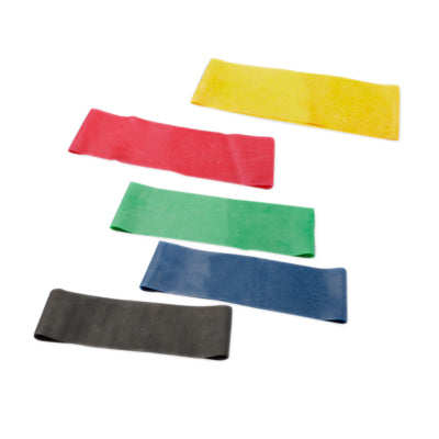 CanDo Exercise Band Loops 5-piece set (1 Each: yellow, red, green, blue, black)