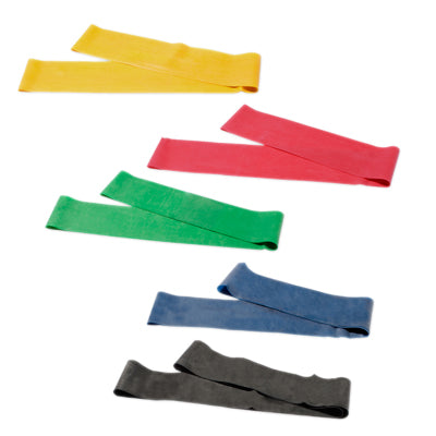 CanDo Exercise Band Loops 5-piece set (1 Each: yellow, red, green, blue, black)