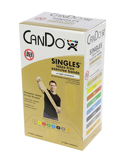 CanDo Pre-cut Exercise Band Latex Free Length 5' Length