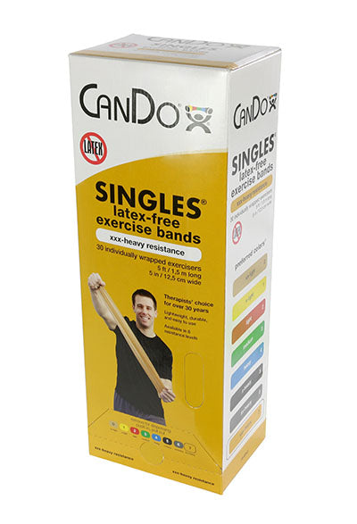 CanDo Pre-cut Exercise Band Latex Free Length 5' Length