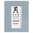 Dukal oration Chart Snellen Vision Testing 20' Testing Distance 22x11" Ea