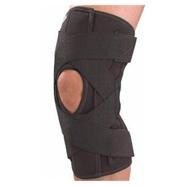 Mueller Sports Medicine Brace Wraparound Deluxe Knee Neoprene Black Size Large Left Ea