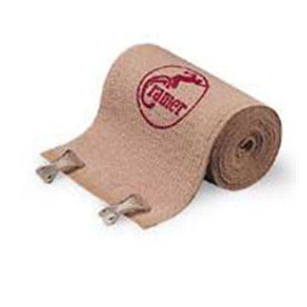 Cramer Products Bandage 6"x10yd Wrap Ctn/Rbr Clip Closure Tan 6/BX