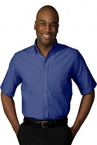 Edwards Garment Co Men's Oxford Shirts - Men's Short-Sleeved Oxford Shirt, French Blue, Size 3XL - 1027 FRENCH BLUE XXXL