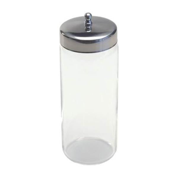 Graham-Field/Everest &Jennings Jar Applicator 6-5/8x3" Clear Flint Glass With Aluminum Cover Ea