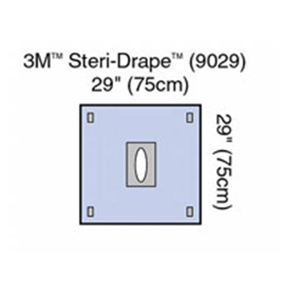 3M Medical Products Drape Surgical Steri-Drape Fenestrated 29x29" Sm Blue Strl 160/Ca