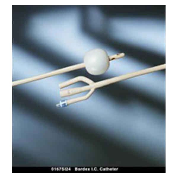 Bard Medical Division Catheter Fl Bardex 24 30cc Md Tp Slcn Slvr/Hdrgl Ct 3Wy 16 12/Bx