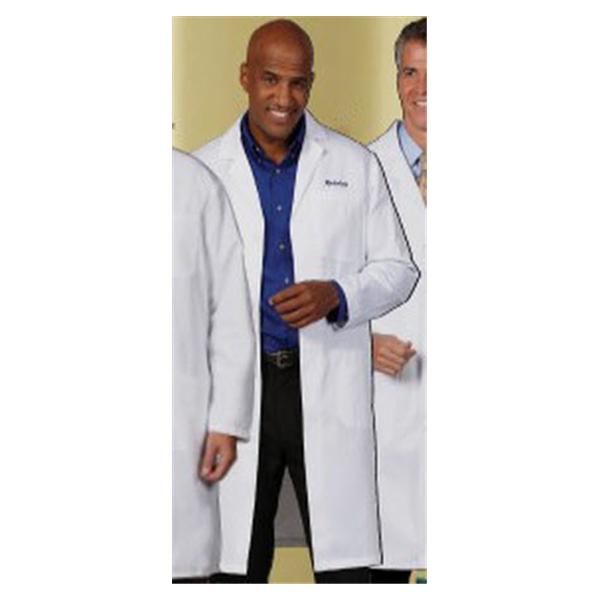 Fashion Seal Lab Coat Kn Lgnth 65% Polyester / 35% Cotton M Wht Sz 42 41" Ea (481-42)