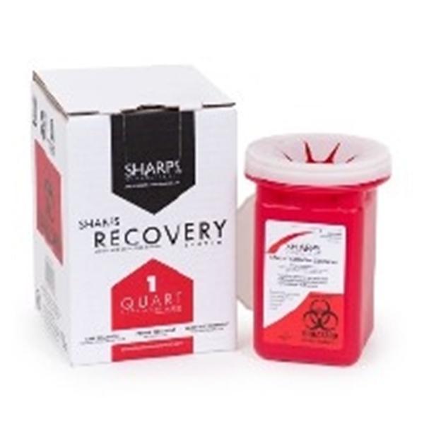 Sharps Compliance Container Mail In Sharps Recovery System 1qt Plastic Red Ea