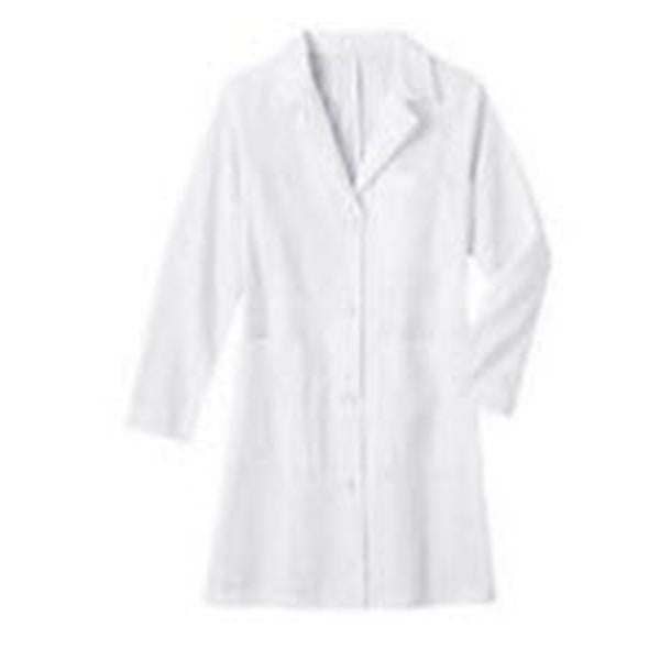 White Swan Uniform Lab Coat Ctn High-Risk / Identification W Wht Sz 18 38" Ea