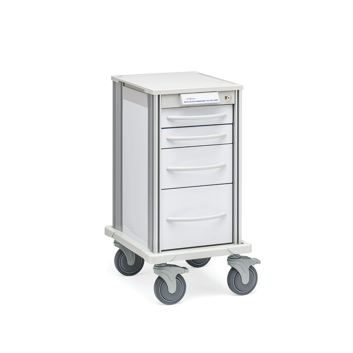 Narrow Pace Cart White Frame With Drawers - ML107685