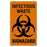 Brady Worldwide Label Biohazard Inf Waste 3"x1-7/8" 100/Pk 100/Pk