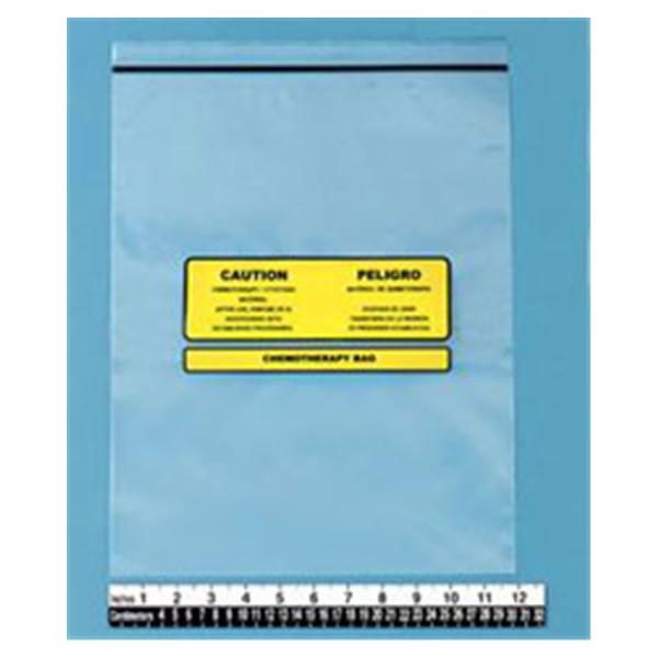 Health Care Logistics Bag Biohazard 12x15" Zpr PE Clr/Ylw 4mil Symbl NS 100/Bx