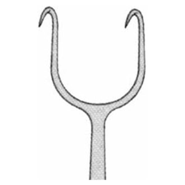 Miltex-Integra Miltex Hook Cottle Meister-Hand 5-1/2" 12mm Sharp/Wide 2Prng SS Ea