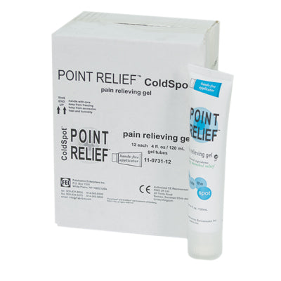 Point Relief ColdSpot Lotion Gel Hands-Free Applicator Tube 4 oz