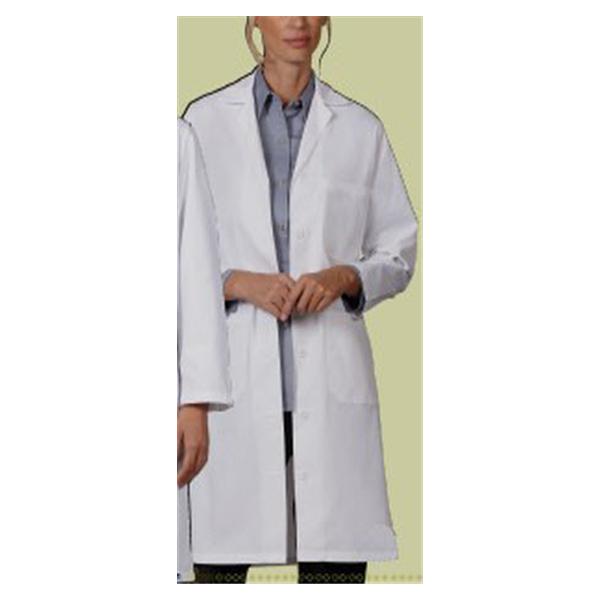 Fashion Seal Lab Coat Trdtnl Lngth Poly/Ctn W Wht Sz 48 39.5" Ea