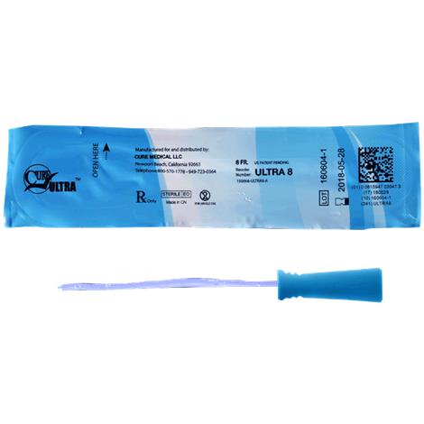 Cure Medical Female Straight Tip Intermittent Catheters - CATHETER, FEMALE, STRAIGHT, NO CNCT, 14FR, 6" - CQF14NC