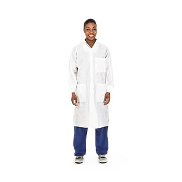 Cardinal Health SMS Lab Coats - SMS NovaPlus Lab Coat, Traditional Collar, Size XL - V2303LC