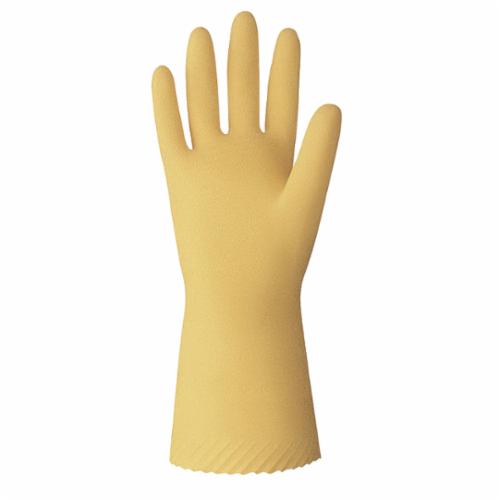 Best Mfg Chemical Resistant Latex Utility Gloves - 18 Mil 12" Latex Chemical Gloves, Unlined, Amber, Size 9/Large - VMUL-09