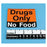 Health Care Logistics Label Drugs Only No Food Magnet 3-5/8x3 Adhesive Black/Orange Ea