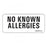 TimeMed a Div of PDC Label "No Known Allergies" 2-1/4x1" Wht 420/Rl 420/Rl