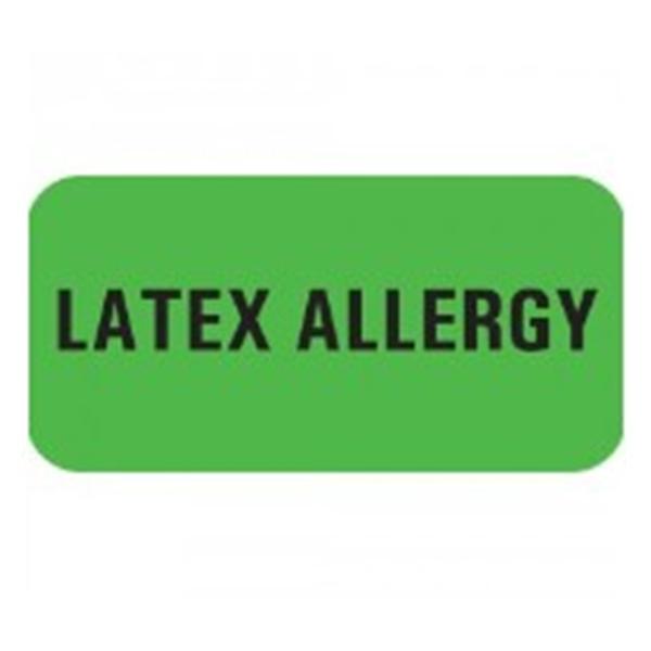 TimeMed a Div of PDC Label "Latex Allergy" .75x1.5" Green 1000/Rl 1000/Rl