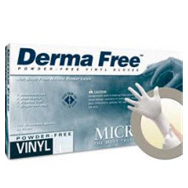 Microflex  Gloves Exam Derma Free PF Vinyl Latex-Free 9 in Md Clear 1000/Ca