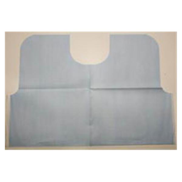 Tidi Products  Bib EveryDay Endo/Prophy 29 in x 21 in Blue Tissue / Poly 100/Ca