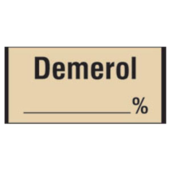 Shamrock Scientific Spec Labels Demerol Tan 1/Rl 1/Rl