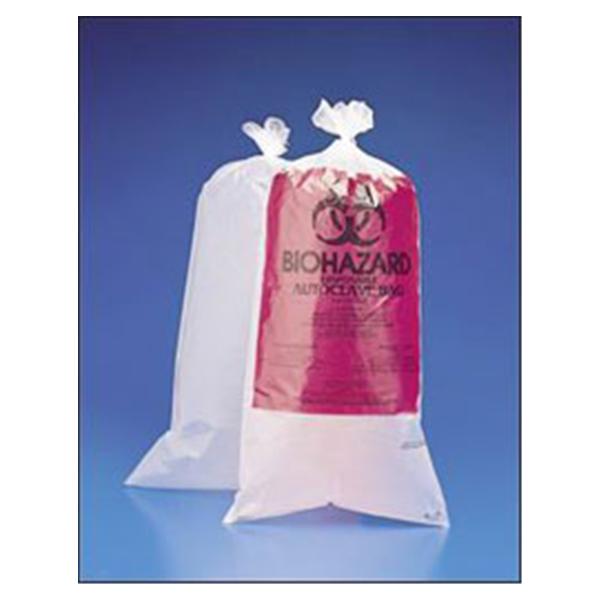 Bel-Art Products Bag Biohazard 24x30" 10-12gal PP Red/Clear 1.5mil Atoclv 100/BX