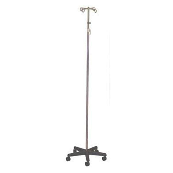 Newmatic Medical IV Pole Econo 59-88" Aluminum/SS Ea