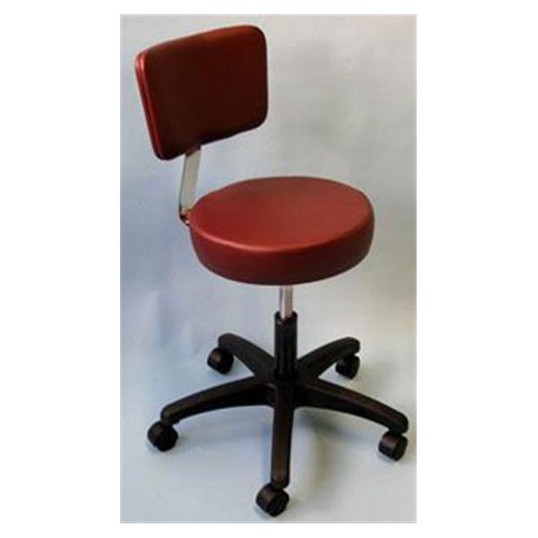 Brandt Industries  Stool Exam Econobuoy Gunmetal 5 Leg Casters Backrest Ea